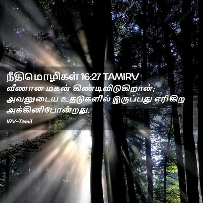 Picture 02 - நீதிமொழிகள் 16:27 TAMIRV - வீணான மகன் - Bible Verse Picture