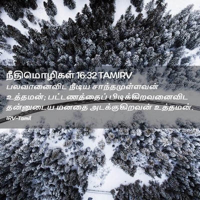Picture 02 - நீதிமொழிகள் 16:32 TAMIRV - பலவானைவிட நீடிய - Bible Verse Picture