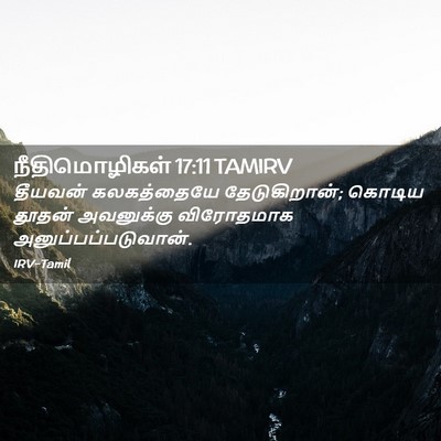 Picture 02 - நீதிமொழிகள் 17:11 TAMIRV - தீயவன் கலகத்தையே - Bible Verse Picture