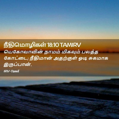 Picture 02 - நீதிமொழிகள் 18:10 TAMIRV - யெகோவாவின் நாமம் - Bible Verse Picture
