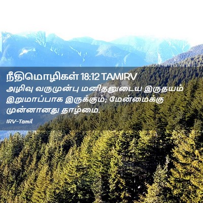 Picture 02 - நீதிமொழிகள் 18:12 TAMIRV - அழிவு வருமுன்பு - Bible Verse Picture