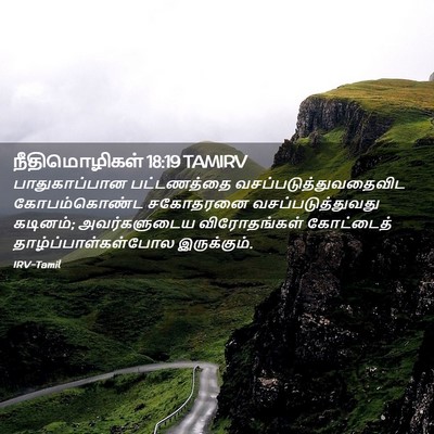 Picture 02 - நீதிமொழிகள் 18:19 TAMIRV - பாதுகாப்பான - Bible Verse Picture