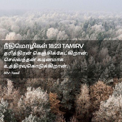 Picture 02 - நீதிமொழிகள் 18:23 TAMIRV - தரித்திரன் - Bible Verse Picture