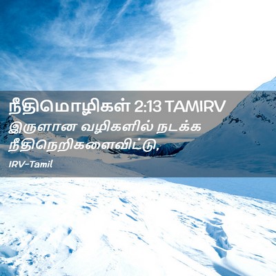 Picture 02 - நீதிமொழிகள் 2:13 TAMIRV - இருளான வழிகளில் - Bible Verse Picture