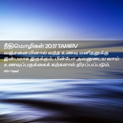 Picture 02 - நீதிமொழிகள் 20:17 TAMIRV - வஞ்சனையினால் வந்த - Bible Verse Picture