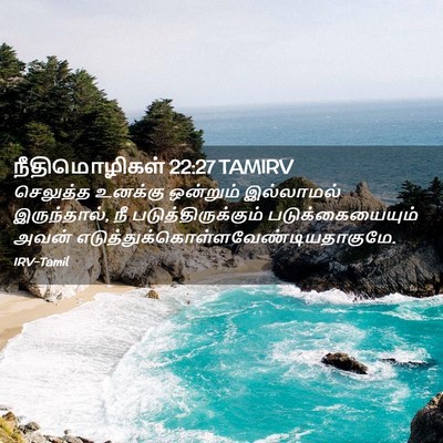 Picture 02 - நீதிமொழிகள் 22:27 TAMIRV - செலுத்த உனக்கு - Bible Verse Picture