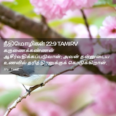 Picture 02 - நீதிமொழிகள் 22:9 TAMIRV - கருணைக்கண்ணன் - Bible Verse Picture