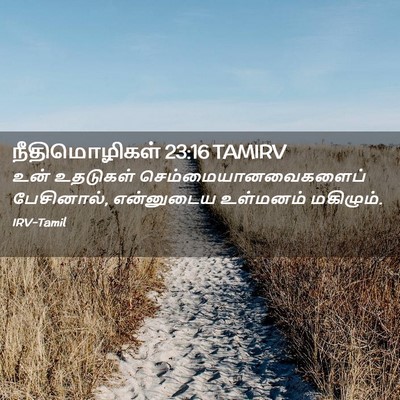 Picture 02 - நீதிமொழிகள் 23:16 TAMIRV - உன் உதடுகள் - Bible Verse Picture