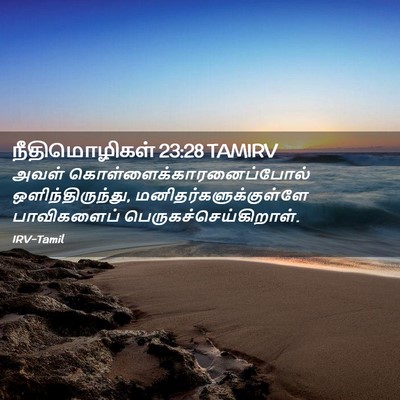Picture 02 - நீதிமொழிகள் 23:28 TAMIRV - அவள் - Bible Verse Picture