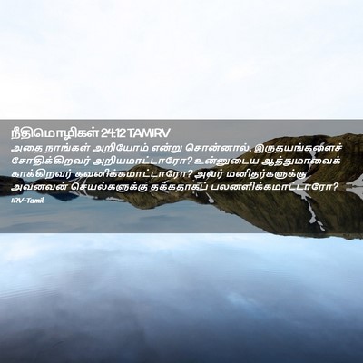 Picture 02 - நீதிமொழிகள் 24:12 TAMIRV - அதை நாங்கள் - Bible Verse Picture