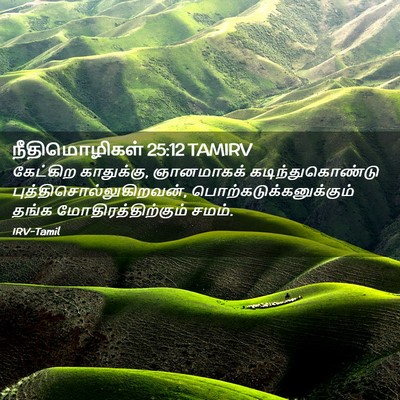 Picture 02 - நீதிமொழிகள் 25:12 TAMIRV - கேட்கிற காதுக்கு, - Bible Verse Picture