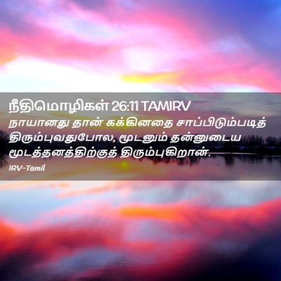 Picture 02 - நீதிமொழிகள் 26:11 TAMIRV - நாயானது தான் - Bible Verse Picture