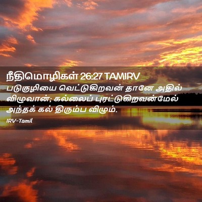 Picture 02 - நீதிமொழிகள் 26:27 TAMIRV - படுகுழியை - Bible Verse Picture