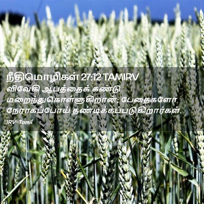 Picture 02 - நீதிமொழிகள் 27:12 TAMIRV - விவேகி ஆபத்தைக் - Bible Verse Picture