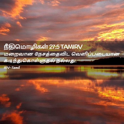 Picture 02 - நீதிமொழிகள் 27:5 TAMIRV - மறைவான நேசத்தைவிட - Bible Verse Picture