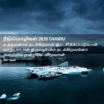 Picture 02 - நீதிமொழிகள் 28:18 TAMIRV - உத்தமனாக - Bible Verse Picture