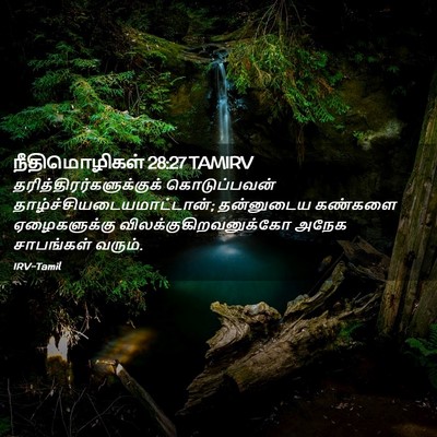 Picture 02 - நீதிமொழிகள் 28:27 TAMIRV -  - Bible Verse Picture