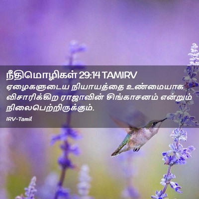 Picture 02 - நீதிமொழிகள் 29:14 TAMIRV - ஏழைகளுடைய - Bible Verse Picture
