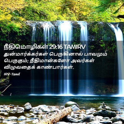 Picture 02 - நீதிமொழிகள் 29:16 TAMIRV - துன்மார்க்கர்கள் - Bible Verse Picture