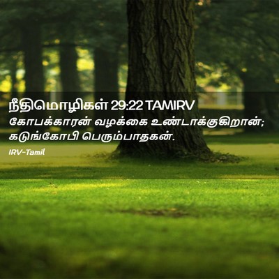 Picture 02 - நீதிமொழிகள் 29:22 TAMIRV - கோபக்காரன் வழக்கை - Bible Verse Picture