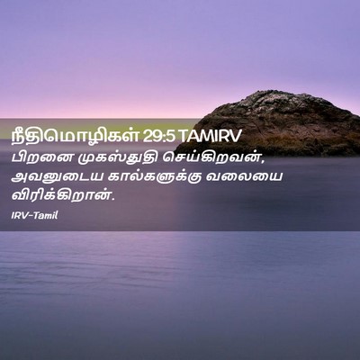 Picture 02 - நீதிமொழிகள் 29:5 TAMIRV - பிறனை முகஸ்துதி - Bible Verse Picture