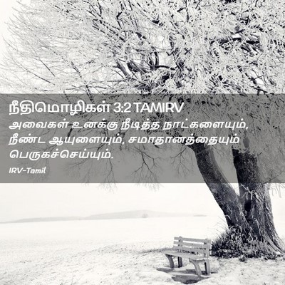 Picture 02 - நீதிமொழிகள் 3:2 TAMIRV - அவைகள் உனக்கு - Bible Verse Picture
