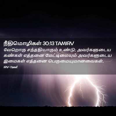 Picture 02 - நீதிமொழிகள் 30:13 TAMIRV - வேறொரு - Bible Verse Picture