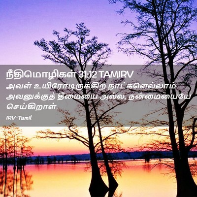 Picture 02 - நீதிமொழிகள் 31:12 TAMIRV - அவள் - Bible Verse Picture