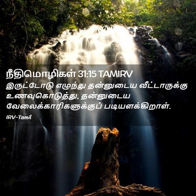 Picture 02 - நீதிமொழிகள் 31:15 TAMIRV - இருட்டோடு எழுந்து - Bible Verse Picture