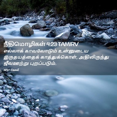 Picture 02 - நீதிமொழிகள் 4:23 TAMIRV - எல்லாக் காவலோடும் - Bible Verse Picture