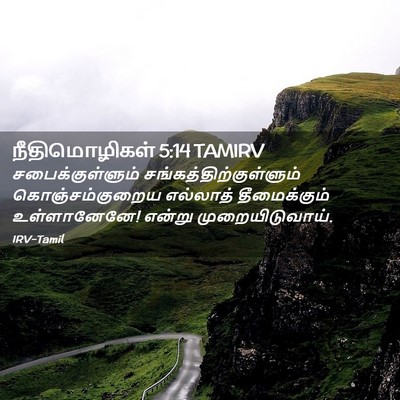 Picture 02 - நீதிமொழிகள் 5:14 TAMIRV - சபைக்குள்ளும் - Bible Verse Picture