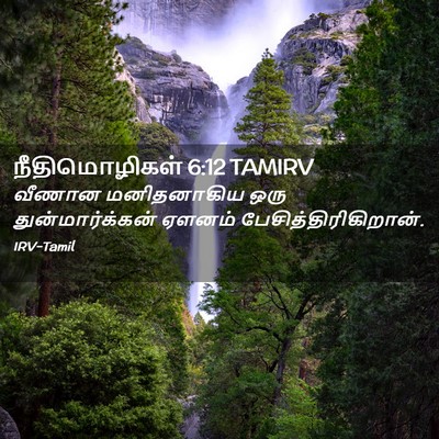 Picture 02 - நீதிமொழிகள் 6:12 TAMIRV - வீணான மனிதனாகிய - Bible Verse Picture