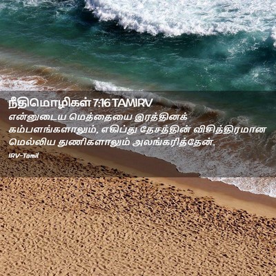 Picture 02 - நீதிமொழிகள் 7:16 TAMIRV - என்னுடைய மெத்தையை - Bible Verse Picture