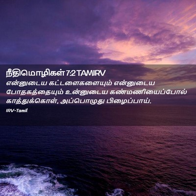Picture 02 - நீதிமொழிகள் 7:2 TAMIRV - என்னுடைய - Bible Verse Picture