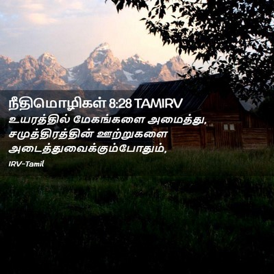 Picture 02 - நீதிமொழிகள் 8:28 TAMIRV - உயரத்தில் - Bible Verse Picture