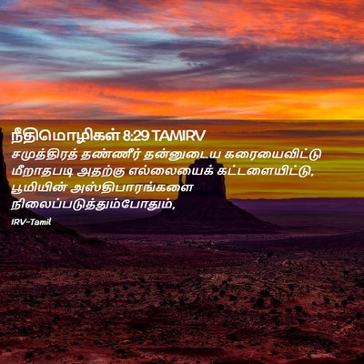 Picture 02 - நீதிமொழிகள் 8:29 TAMIRV - சமுத்திரத் - Bible Verse Picture