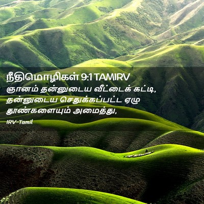 Picture 02 - நீதிமொழிகள் 9:1 TAMIRV - ஞானம் தன்னுடைய - Bible Verse Picture