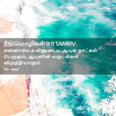 Picture 02 - நீதிமொழிகள் 9:11 TAMIRV - என்னாலே உன்னுடைய - Bible Verse Picture