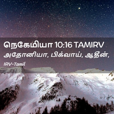 Picture 02 - நெகேமியா 10:16 TAMIRV - அதோனியா, பிக்வாய், - Bible Verse Picture