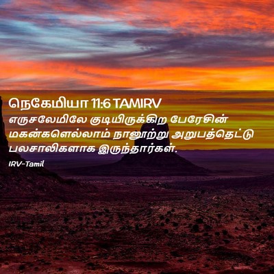 Picture 02 - நெகேமியா 11:6 TAMIRV - எருசலேமிலே - Bible Verse Picture