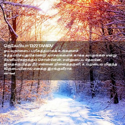 Picture 02 - நெகேமியா 13:22 TAMIRV - ஓய்வுநாளைப் - Bible Verse Picture