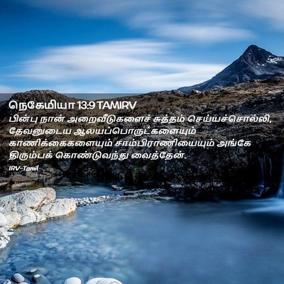 Picture 02 - நெகேமியா 13:9 TAMIRV - பின்பு நான் - Bible Verse Picture