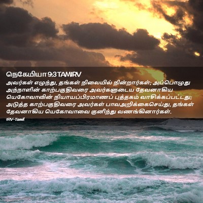 Picture 02 - நெகேமியா 9:3 TAMIRV - அவர்கள் எழுந்து, - Bible Verse Picture
