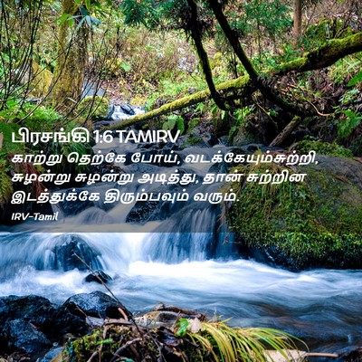 Picture 02 - பிரசங்கி 1:6 TAMIRV - காற்று தெற்கே - Bible Verse Picture