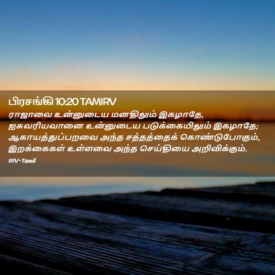 Picture 02 - பிரசங்கி 10:20 TAMIRV - ராஜாவை உன்னுடைய - Bible Verse Picture