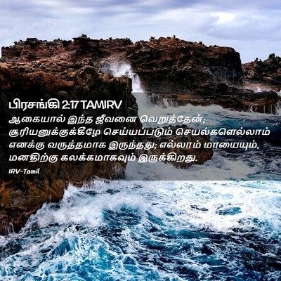 Picture 02 - பிரசங்கி 2:17 TAMIRV - ஆகையால் இந்த - Bible Verse Picture