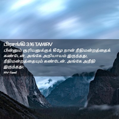 Picture 02 - பிரசங்கி 3:16 TAMIRV - பின்னும் - Bible Verse Picture