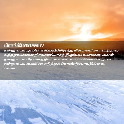 Picture 02 - பிரசங்கி 5:15 TAMIRV - தன்னுடைய தாயின் - Bible Verse Picture
