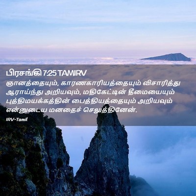 Picture 02 - பிரசங்கி 7:25 TAMIRV - ஞானத்தையும், - Bible Verse Picture