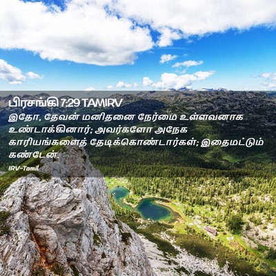 Picture 02 - பிரசங்கி 7:29 TAMIRV - இதோ, தேவன் மனிதனை - Bible Verse Picture